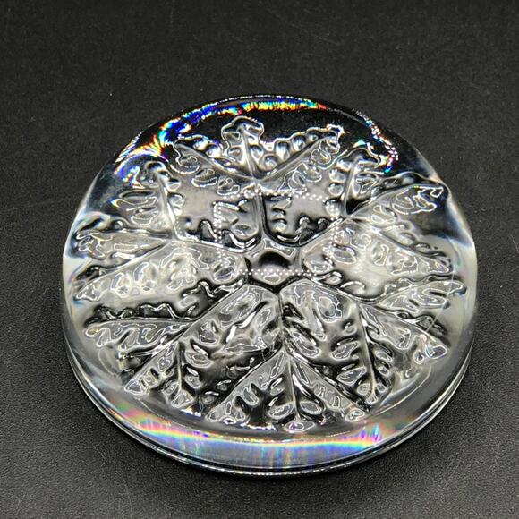 Cristal Snowflake Paperweight Crystal Dome Paperweight France 3 in - Picture 2 of 6